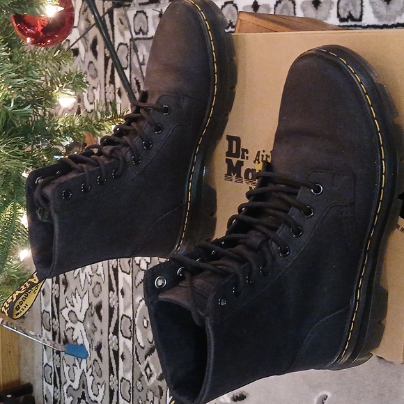 Dr Martens Combs Leather Black Size 7m/8w - Picture 5 of 13